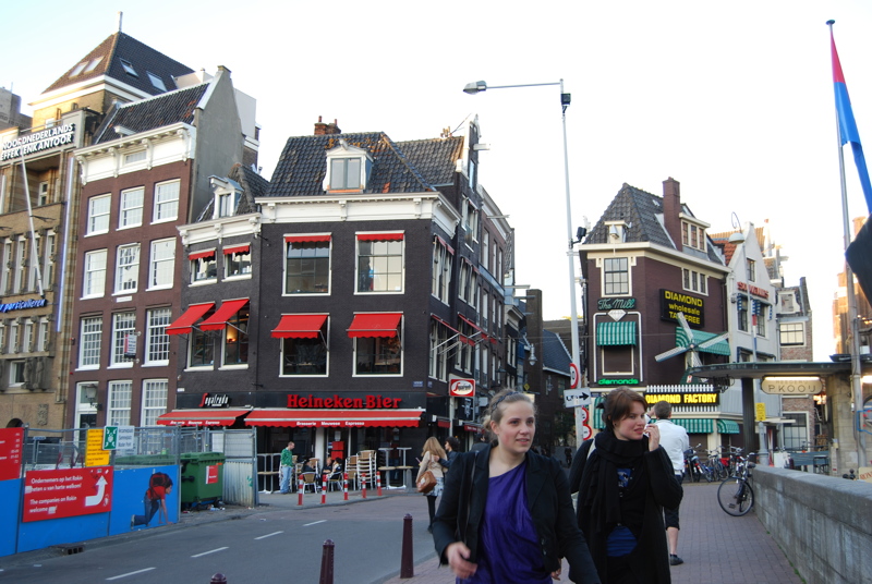 A street view on Rokin in Amsterdam, highlighting historic Dutch architecture